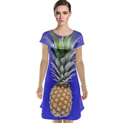 Pineapple Blue Cap Sleeve Nightdress by snowwhitegirl