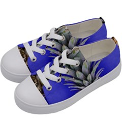 Pineapple Blue Kids  Low Top Canvas Sneakers by snowwhitegirl