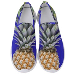 Pineapple Blue Men s Slip On Sneakers