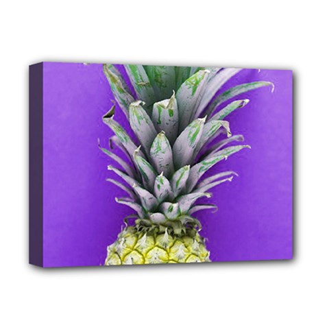 Pineapple Purple Deluxe Canvas 16  X 12  (stretched)  by snowwhitegirl