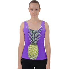 Pineapple Purple Velvet Tank Top