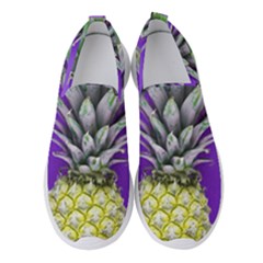 Pineapple Purple Women s Slip On Sneakers by snowwhitegirl