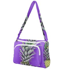 Pineapple Purple Front Pocket Crossbody Bag