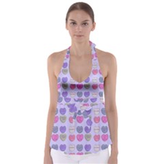 Valentine Hearts Lilac Babydoll Tankini Top by snowwhitegirl