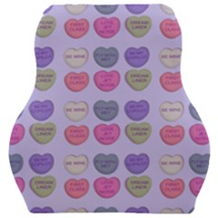 Valentine Hearts Lilac Car Seat Velour Cushion 