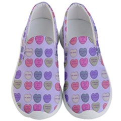 Valentine Hearts Lilac Men s Lightweight Slip Ons by snowwhitegirl