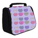 Valentine Hearts Lilac Full Print Travel Pouch (Small) View2