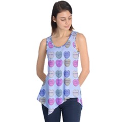 Valentine Hearts Blue Sleeveless Tunic by snowwhitegirl