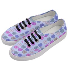 Valentine Hearts Blue Women s Classic Low Top Sneakers by snowwhitegirl