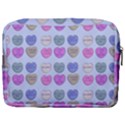 Valentine Hearts Blue Make Up Pouch (Large) View2