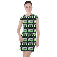 Green Cassette Drawstring Hooded Dress by snowwhitegirl