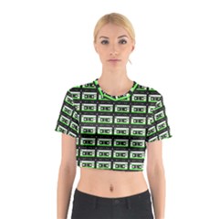 Green Cassette Cotton Crop Top by snowwhitegirl