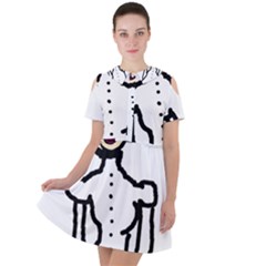 Dream Victorian Girl V Short Sleeve Shoulder Cut Out Dress 