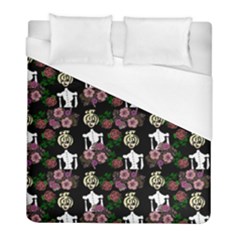 Victorian Girl Black Duvet Cover (full/ Double Size) by snowwhitegirl