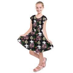 Victorian Girl Black Kids  Short Sleeve Dress by snowwhitegirl