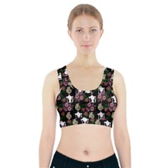 Victorian Girl Black Sports Bra With Pocket by snowwhitegirl