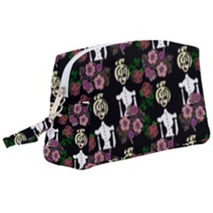 Victorian Girl Black Wristlet Pouch Bag (large)