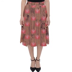 Zen Lotus Wood Wall Classic Midi Skirt by snowwhitegirl