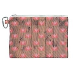 Zen Lotus Wood Wall Canvas Cosmetic Bag (XL)