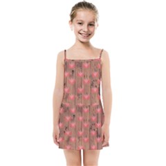 Zen Lotus Wood Wall Kids  Summer Sun Dress