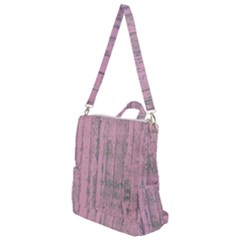 Old Pink Wood Wall Crossbody Backpack by snowwhitegirl