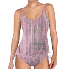 Old Pink Wood Wall Tankini Set by snowwhitegirl