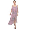 Old Pink Wood Wall Maxi Chiffon Cover Up Dress View1