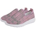 Old Pink Wood Wall Kids  Slip On Sneakers View2