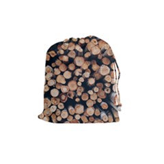 Wood Stick Piles Drawstring Pouch (medium) by snowwhitegirl