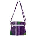 Wood Wall Heart Purple Green Zipper Messenger Bag View3