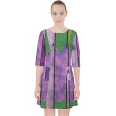 Wood Wall Heart Purple Green Pocket Dress by snowwhitegirl