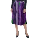 Wood Wall Heart Purple Green Classic Velour Midi Skirt  View1