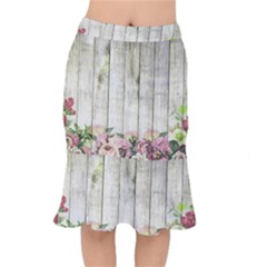 Floral Wood Wall Mermaid Skirt by snowwhitegirl