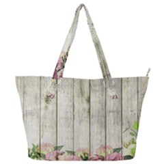 Floral Wood Wall Full Print Shoulder Bag by snowwhitegirl