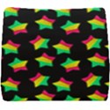 Ombre Glitter Pink Green Star Pat Seat Cushion View1