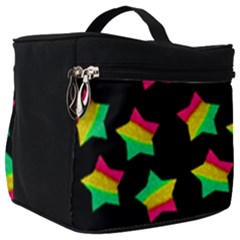 Ombre Glitter Pink Green Star Pat Make Up Travel Bag (big) by snowwhitegirl