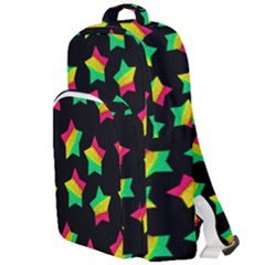 Ombre Glitter Pink Green Star Pat Double Compartment Backpack by snowwhitegirl