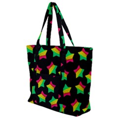 Ombre Glitter Pink Green Star Pat Zip Up Canvas Bag by snowwhitegirl