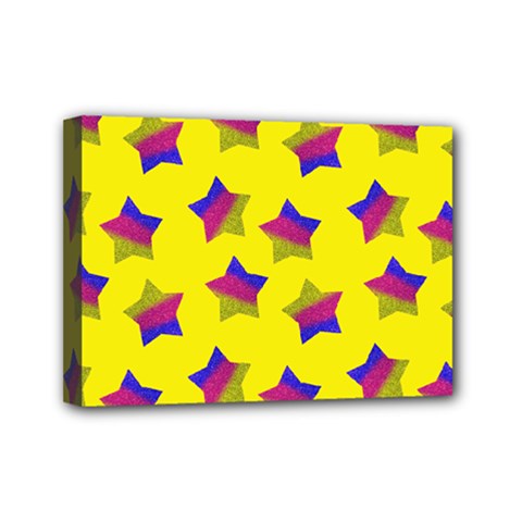 Ombre Glitter  Star Pattern Mini Canvas 7  X 5  (stretched) by snowwhitegirl