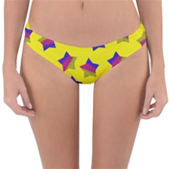 Ombre Glitter  Star Pattern Reversible Hipster Bikini Bottoms by snowwhitegirl