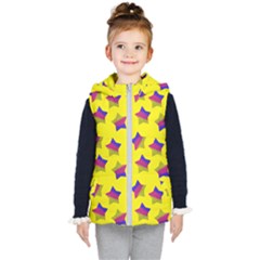 Ombre Glitter  Star Pattern Kids  Hooded Puffer Vest by snowwhitegirl