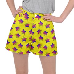 Ombre Glitter  Star Pattern Stretch Ripstop Shorts