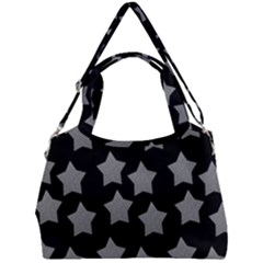 Silver Starr Black Double Compartment Shoulder Bag