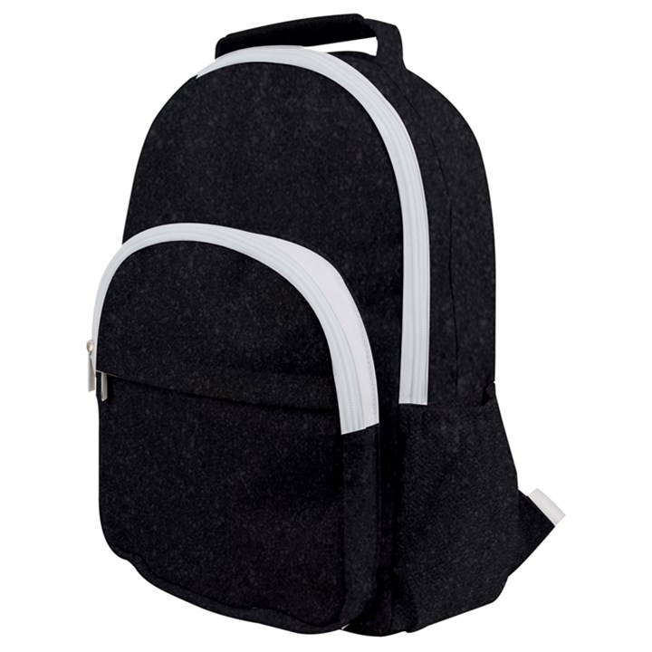 Black Glitter Rounded Multi Pocket Backpack