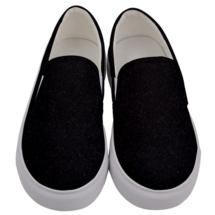 Black Glitter Men s Canvas Slip Ons