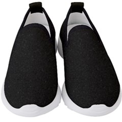 Black Glitter Kids  Slip On Sneakers