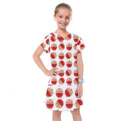 Kawaii Jam Jar Pattern Kids  Drop Waist Dress by snowwhitegirl