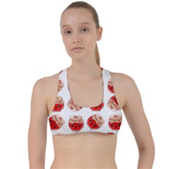 Kawaii Jam Jar Pattern Criss Cross Racerback Sports Bra by snowwhitegirl