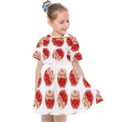 Kawaii Jam Jar Pattern Kids  Sailor Dress by snowwhitegirl