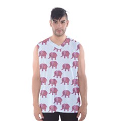 Pink Flower Elephant Men s Basketball Tank Top by snowwhitegirl